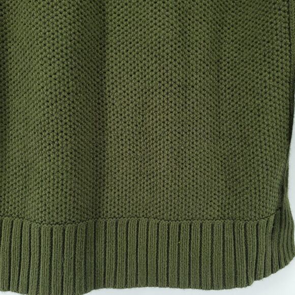 Ana Essential Boho Forest Green Chunky Knit LongSleeve CrewNeck Tunic Sweater XS - Picture 9 of 10